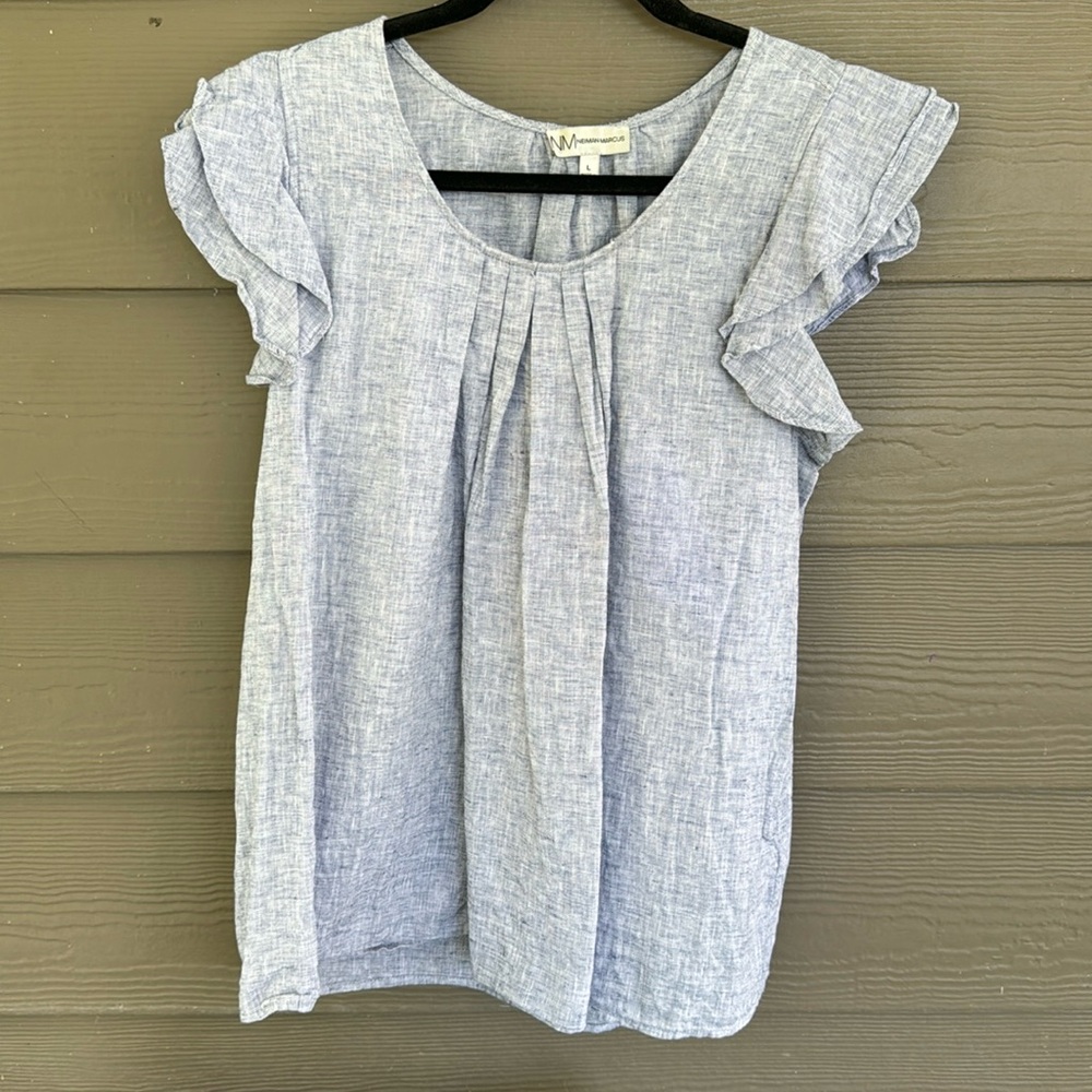 Neiman Marcus Linen Top Size Large